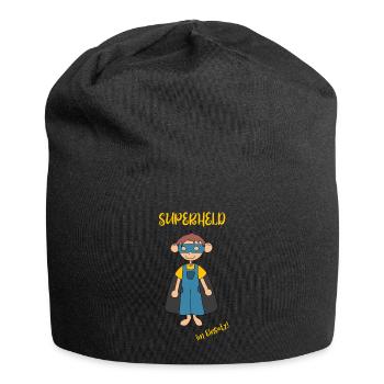 Superheld - Jersey-Beanie - Schwarz - Vorne