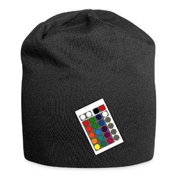 LED Fernbedienung - Beleuchtung Gamer Geschenk - Jersey-Beanie - Schwarz - Vorne