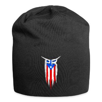 PR Flag - Puerto Rico Flag - Boricua - Jersey Beanie - black - Front