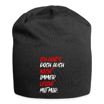 Pas toujours facile avec moi drôle de cadeau - Bonnet en jersey - noir - Devant