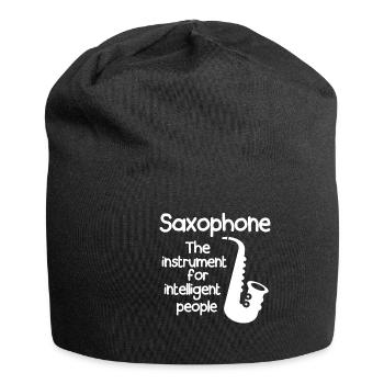 Saxophone Instrument - Jersey Beanie - black - Front