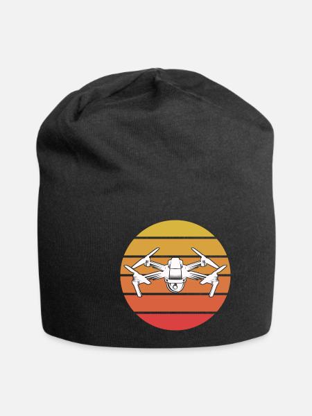Drohne Drohnen Pilot Geschenk - Jersey-Beanie - Schwarz