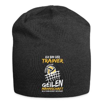 Trainer mannschaft Volleyball Spieler Geschenk - Jersey-Beanie - Anthrazit - Vorne