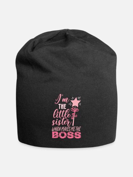 Je suis la petite sœur qui fait de moi le patron - Bonnet en jersey - noir