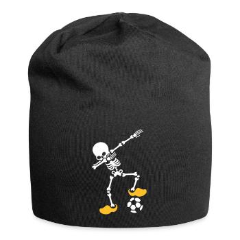 Dab dabbing skeleton Netherlands Orange European Football Championship - Jersey Beanie - black - Front