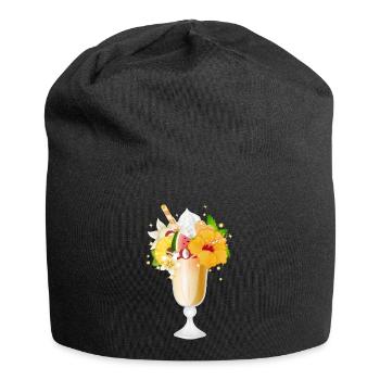 herrlicher tropischer Eisbecher für Eisliebhaber - Jersey-Beanie - Schwarz - Vorne