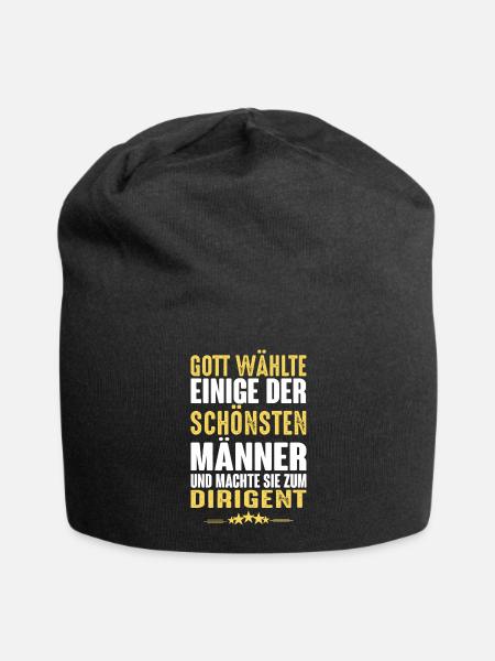 Dirigent - Jersey-Beanie - Schwarz