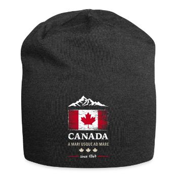 Canada Fahne Kanada Nordamerika Maple Leaf Flagge - Jersey-Beanie - Anthrazit - Vorne