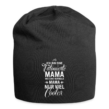 Tätowierte Mama - Jersey-Beanie - Schwarz - Vorne