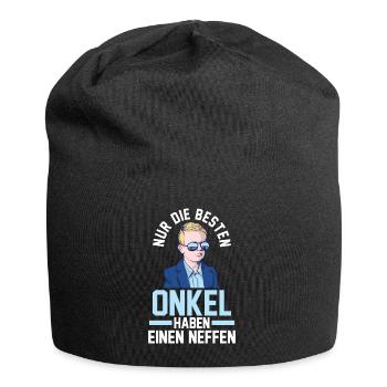 Onkel und Neffe - Jersey-Beanie - Schwarz - Vorne