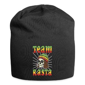 Team rasta | rasta ma | rastafarisme | dreadlocks - Bonnet en jersey - noir - Devant