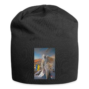 Angel for the Ukraine - Jersey Beanie - black - Front