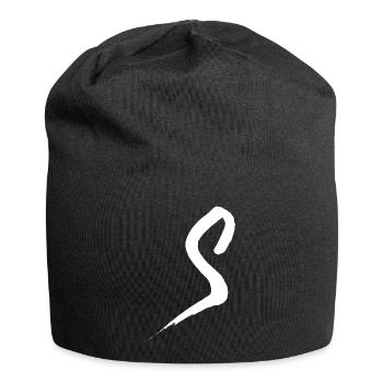 Trendy Cool Stylish S Letter - Jersey Beanie - black - Front