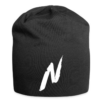 Trendy Cool Stylish N Letter - Jersey Beanie - black - Front
