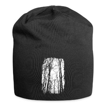 Forest - black/white - Nature - Sustainable art - Jersey Beanie - black - Front