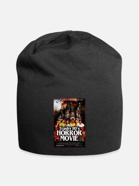 Trashy 80s Horror Movie - Jersey Beanie - black