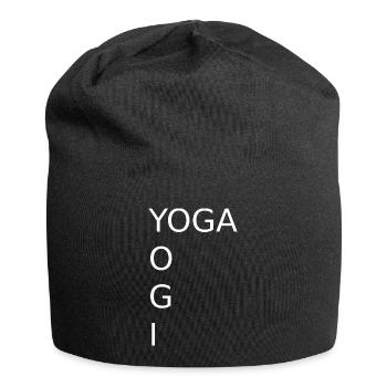 yoga yogi - Citation sur le yoga - Bonnet en jersey - noir - Devant
