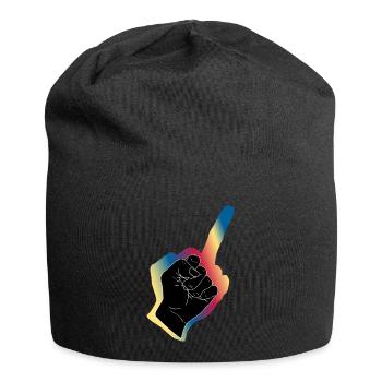 Schwarze Faust Aura - Jersey-Beanie - Schwarz - Vorne