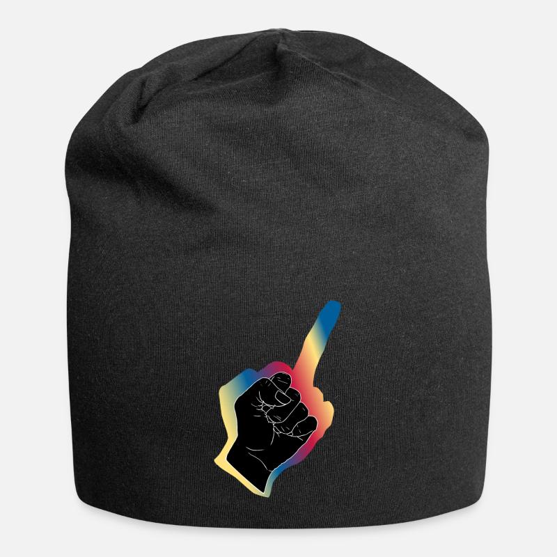 Schwarze Faust Aura - Jersey-Beanie - Schwarz