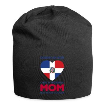 Dominikanische Republik - Jersey-Beanie - Schwarz - Vorne