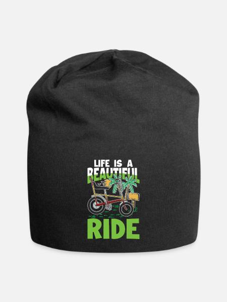 Life is beautiful ride für Fahrradfahrer - Jersey-Beanie - Schwarz