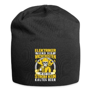 Elektriker Elektroniker Geschenk - Jersey-Beanie - Schwarz - Vorne
