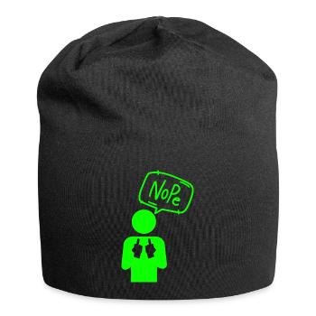 Nope - Jersey Beanie - black - Front
