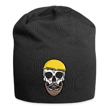 Artisanat Casque de sécurité Crâne Travaux de chantier Emploi - Bonnet en jersey - noir - Devant