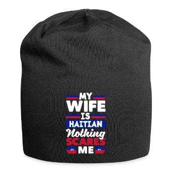 Haïti Haïti Haïti Drapeau Femme Drôle - Bonnet en jersey - noir - Devant