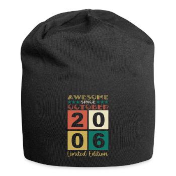 October Vintage 2006 16th Birthday Gift - Jersey Beanie - black - Front