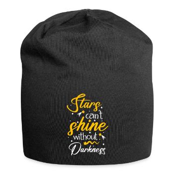 Sterne Wunsch Astronomie Weltraum - Jersey-Beanie - Schwarz - Vorne