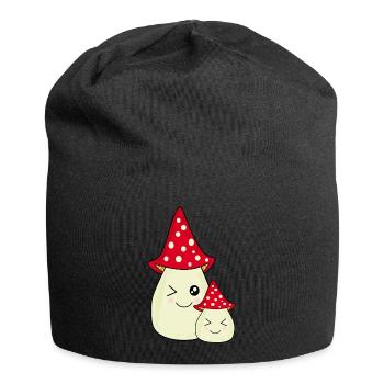 Kawaii Fliegenpilz Kawaii Sticker Kawaii clothes - Jersey-Beanie - Schwarz - Vorne