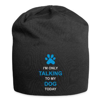 only talking to dog - Jersey Beanie - black - Front