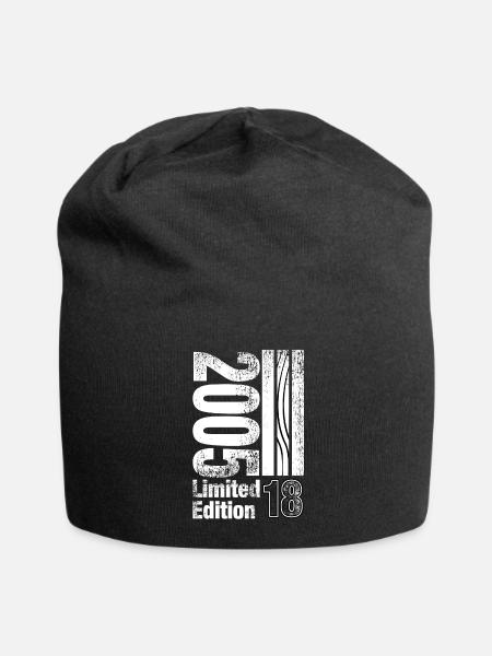 2005 Geburtstag 18 Jahre Limited Edition - Jersey-Beanie - Schwarz
