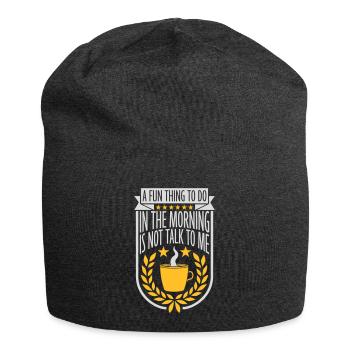 ne me parle pas - Bonnet en jersey - charbon - Devant
