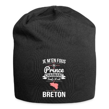 Fous du prince charmant sauf s'il est Breton - Bonnet en jersey - noir - Devant