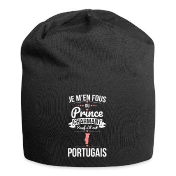 Fous du prince charmant sauf s'il est Portugais - Bonnet en jersey - noir - Devant