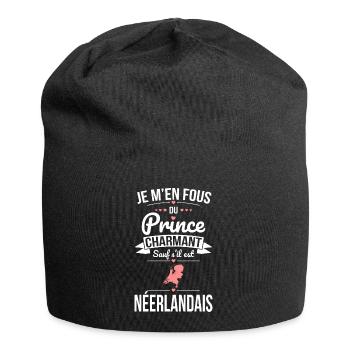 Fous du prince charmant sauf s'il est Néerlandais - Bonnet en jersey - noir - Devant