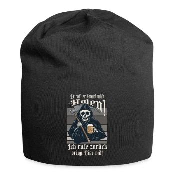 Er ruft ich komm dich holen ! - Jersey-Beanie - Schwarz - Vorne