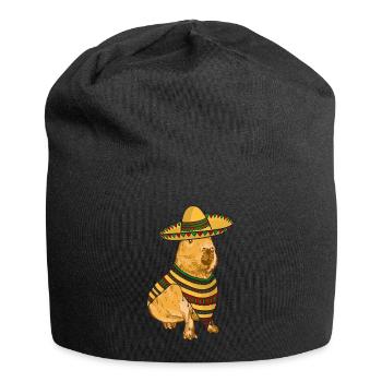 Capybara mexicain - Bonnet en jersey - noir - Devant