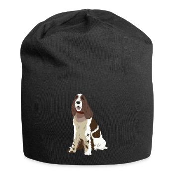 Cadeau de chien Springer Spaniel anglais - Bonnet en jersey - noir - Devant