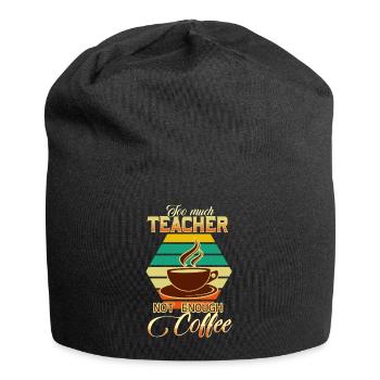 Teacher and coffee - Jersey Beanie - black - Front
