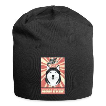 Best Siberian Husky Mom Ever I Husky Lover - Jersey Beanie - black - Front