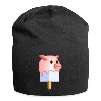 Eis am Stiel Schweinegesicht - Jersey-Beanie - Schwarz - Vorne