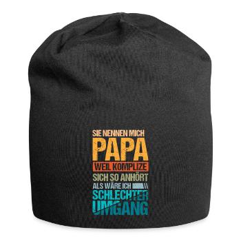 Sie nennen mich Papa - Jersey-Beanie - Schwarz - Vorne