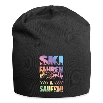 Ski fahren und saufen - Jersey-Beanie - Schwarz - Vorne