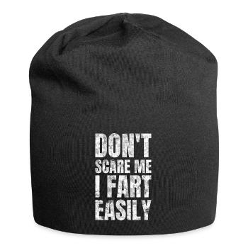 Ne me fais pas peur je pète facilement les pets - Bonnet en jersey - noir - Devant
