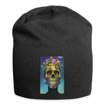 Beautiful fantasy Skull - Jersey Beanie - black - Front