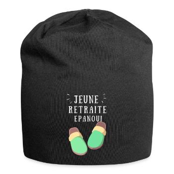 Jeune retraité homme épanoui - Bonnet en jersey - noir - Devant