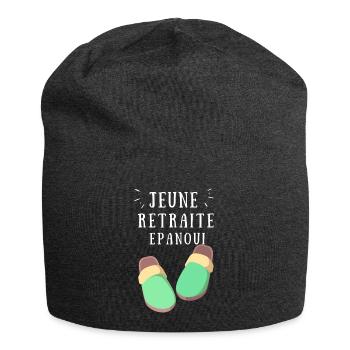 Jeune retraité homme épanoui - Bonnet en jersey - charbon - Devant